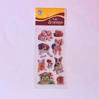 犬 ぷっくり ステッカー  DOG PUFFY STICKER