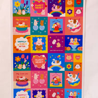 ゆるい動物② シール 大   ZOO ANIMAL STICKER