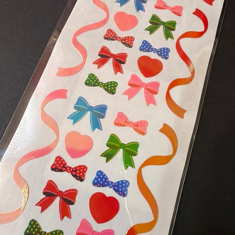 奥山商会 オーロラシール リボン＆ハート RIBBON HEART STICKER