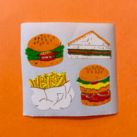ハンバーガーとサンドイッチ シール　HAMBURGER AND SANDWICH STICKER