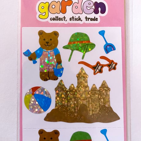 Sticker Garden★ ビーチ クマ BEACH BEAR