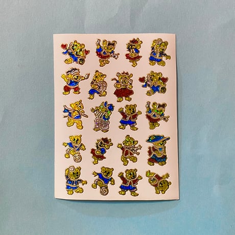金色のクマ キラキラ シール  GOLD COLOR BEAR STICKER