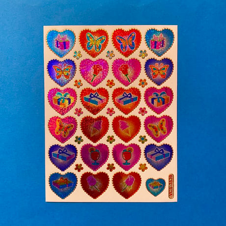 ハート イラスト ③ キラキラ  シール HEART ILLUSTRATION STICKER