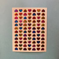 ハート カラフル 英語 ⑦ キラキラ シール COLOR HEART ENGLISH STICKER