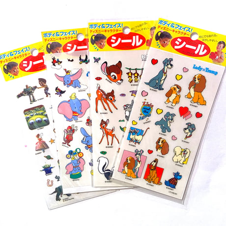 ディズニーキャラクター ボディ＆フェイス シール DISNEY STICKER VINTAGE