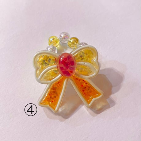 キラキラリボン ビーズリング　SPARKLY RIBBON BEADED RING