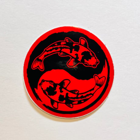 陰陽 鯉 シール YIN-YANG CARP STICKER
