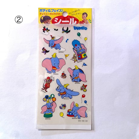 ディズニーキャラクター ボディ＆フェイス シール DISNEY STICKER VINTAGE