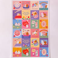 恋する動物① シール 大  ANIMALS IN LOVE STICKER
