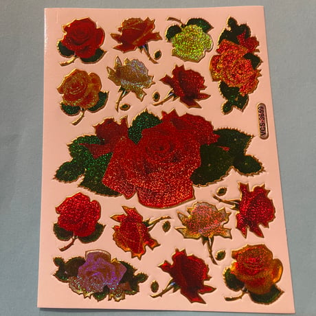 薔薇 ローズ ⑧ キラキラ シール  ROSE STICKER
