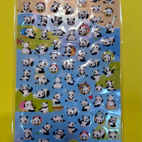 パンダのぷっくりシール PANDA STICKER