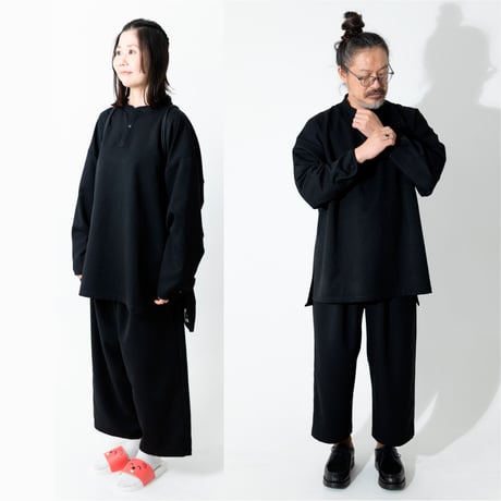 【養生用館内着】クルタ風トップス＆ボトムス（ウールライクギャバ）⚠️12/上旬〜中旬発送分先行予約🉐