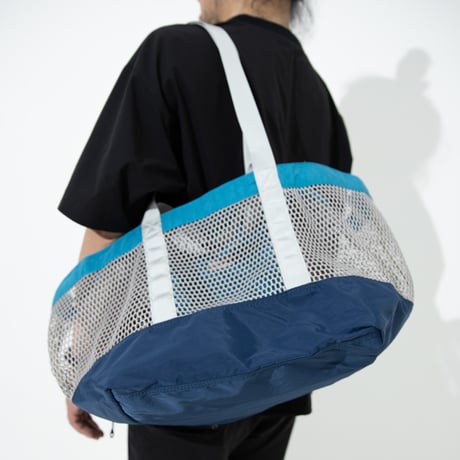 R/V ウォッシャブルメッシュ4wayトート【TURQUOISExORANGE(NAVY)】