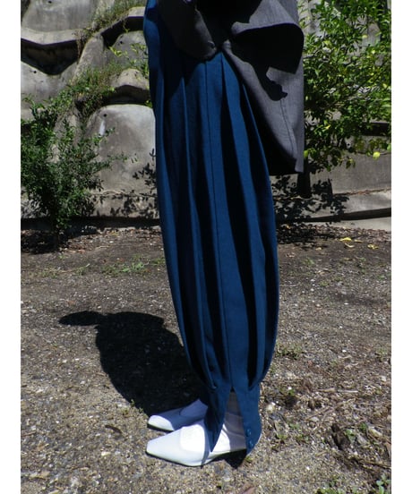 80S EU PLEATS WOOL PANTS