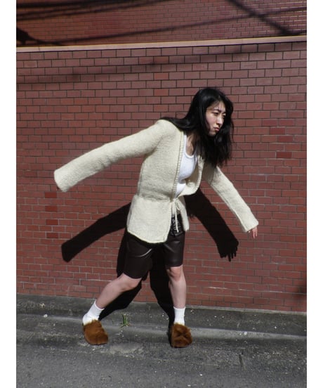 HAND KNITTED WAIST CORD CARDIGAN