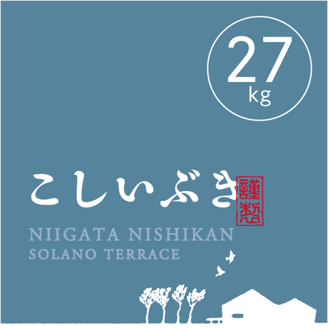 【R.8年度産 新米】【白米 27kg(玄米30kgを精米→白米27kg米袋入)】  そら野テラスの『こしいぶき』