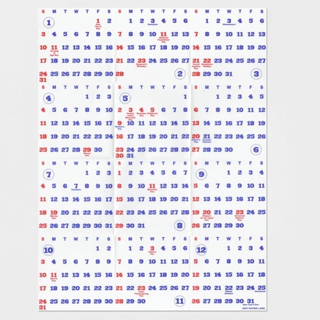 PAPIER LABO.〈2027 WALL CALENDAR〉