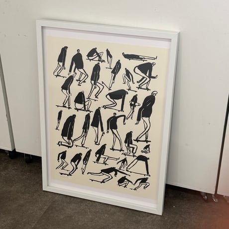 「SKATEBOARD PEOPLE」 silk screen print by Nathaniel Russell