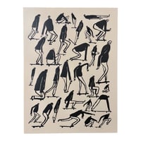 「SKATEBOARD PEOPLE」 silk screen print by Nathaniel Russell