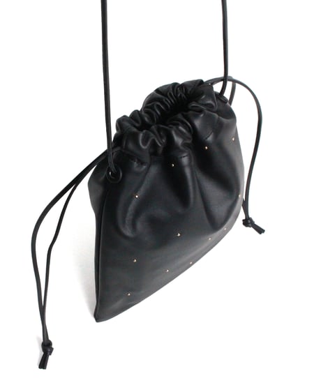 【B-26427】BEAURE STUDS SHEEP LEATHER SHOULDER BAG｜スタッズ シープレザー ショルダーバッグ