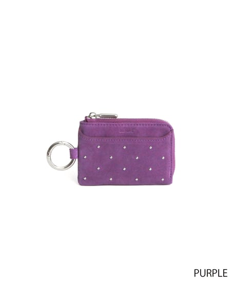【B-26403】BEAURE Studs Suede Fragment Case｜スタッズ スエード フラグメントケース