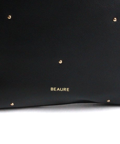 【B-26427】BEAURE STUDS SHEEP LEATHER SHOULDER BAG｜スタッズ シープレザー ショルダーバッグ