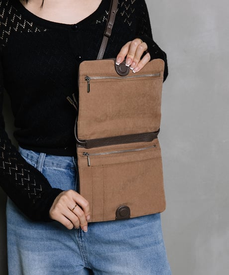 【B-26413】BEAURE MULTI POCKET MINI SHOULDER BAG｜マルチポケット ミニ ショルダーバッグ