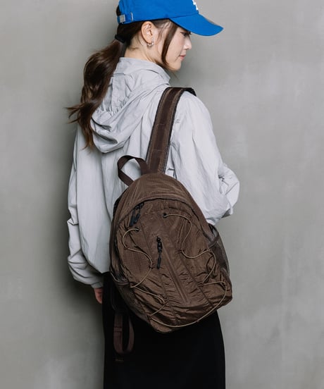 【B-26439】BEAURE NYLON DRAWSTRING BACKPACK｜ナイロン ドローストリング リュック