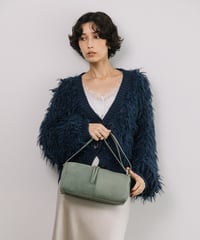 【B-26332】BEAURE スエードコンビ シリンダー ショルダーバッグ