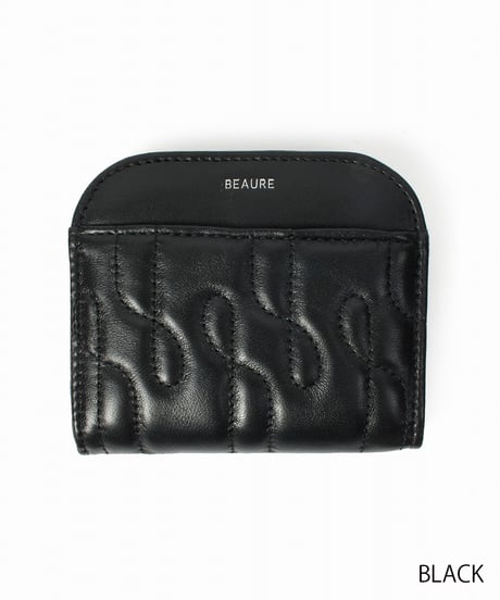 【B-25307】BEAURE Quilted Leather Bifold ウォレット