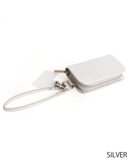 【B-26300】BEAURE  MagSafe対応 ストラップ付き カウレザー ミニウォレット