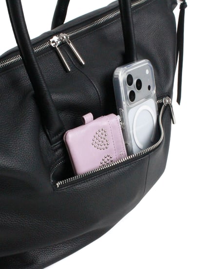 【B-26416】BEAURE Cow Leather Large Boston Bag｜カウレザー ラージ ボストンバッグ