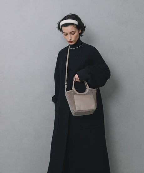 【B-26361】BEAURE コーデュロイ×コットン リバーシブル2WAYバッグ