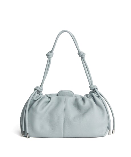 【B-26414】BEAURE Cow Leather Gather Shoulder Bag｜カウレザー ギャザー ショルダーバッグ