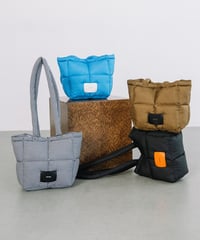 【B-26360】BEAURE ボンディング×カウレザー 軽量ミニトート