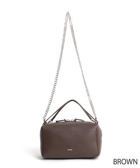 【B-26411】BEAURE Cow Leather 2WAY Chain Shoulder Bag｜カウレザー 2WAY チェーン ショルダーバッグ