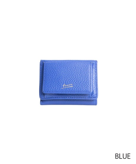 【B-26401】BEAURE COW LEATHER MINI WALLET｜カウレザー 三つ折り ミニ ウォレット