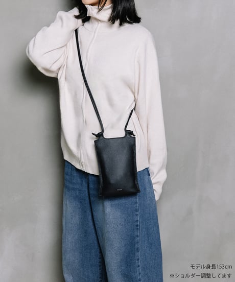 【B-26420】BEAURE COW LEATHER TALL SMARTPHONE SHOULDER BAG｜ カウレザー 縦型 スマホショルダー バッグ
