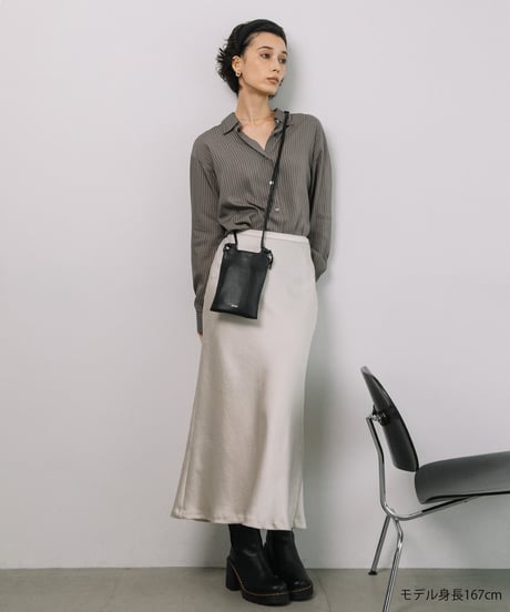 【B-26420】BEAURE COW LEATHER TALL SMARTPHONE SHOULDER BAG｜ カウレザー 縦型 スマホショルダー バッグ