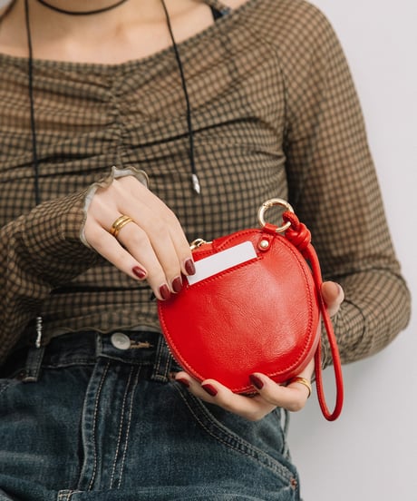 【B-26404】BEAURE APPLE MOTIF MINI POUCH｜りんごモチーフ ミニ ポーチ