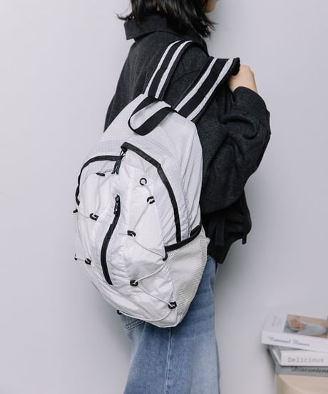 【B-26439】BEAURE NYLON DRAWSTRING BACKPACK｜ナイロン ドローストリング リュック