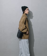 【B-26332】BEAURE スエードコンビ シリンダー ショルダーバッグ