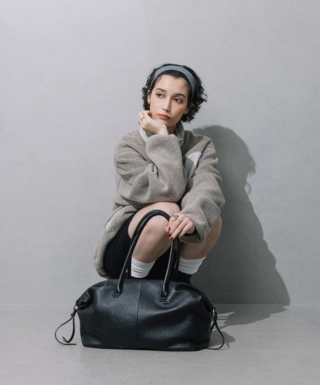 【B-26416】BEAURE Cow Leather Large Boston Bag｜カウレザー ラージ ボストンバッグ