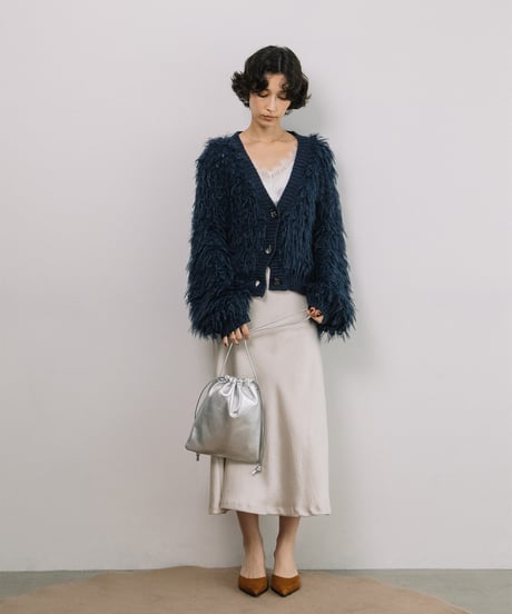 【B-26427】BEAURE STUDS SHEEP LEATHER SHOULDER BAG｜スタッズ シープレザー ショルダーバッグ