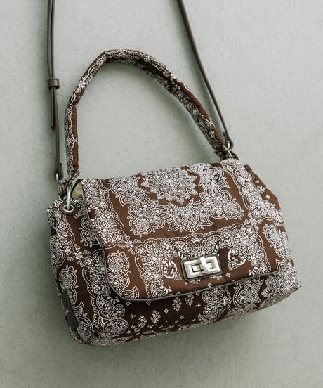 【B-26353】BEAURE ペイズリー柄 2WAYミニショルダー