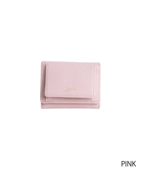 【B-26401】BEAURE COW LEATHER MINI WALLET｜カウレザー 三つ折り ミニ ウォレット