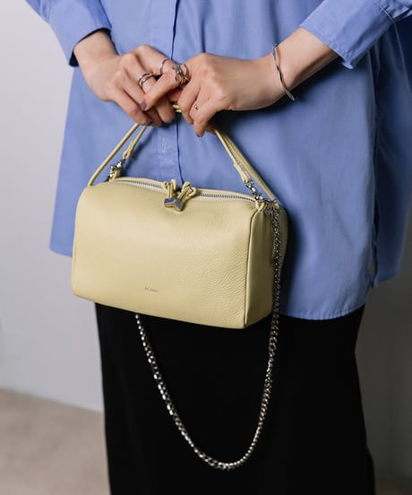 【B-26411】BEAURE Cow Leather 2WAY Chain Shoulder Bag｜カウレザー 2WAY チェーン ショルダーバッグ
