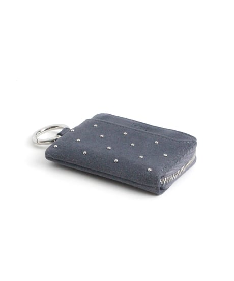 【B-26403】BEAURE Studs Suede Fragment Case｜スタッズ スエード フラグメントケース