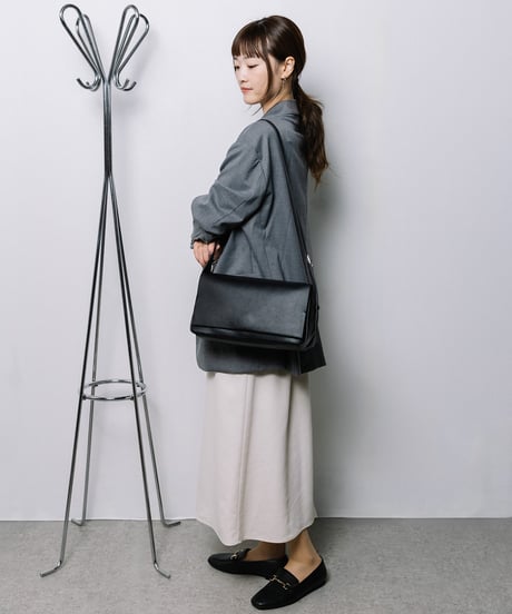 【B-26418】BEAURE FLAP WIDE SHOULDER BAG｜フラップ ワイド ショルダーバッグ