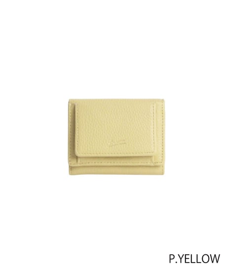 【B-26401】BEAURE COW LEATHER MINI WALLET｜カウレザー 三つ折り ミニ ウォレット